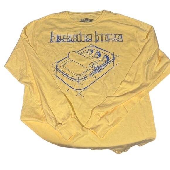 BEASTIE BOYS Hello Nasty Sketch Yellow Longsleeve Tee Size L or 2XL New w/o Tag - Picture 4 of 7